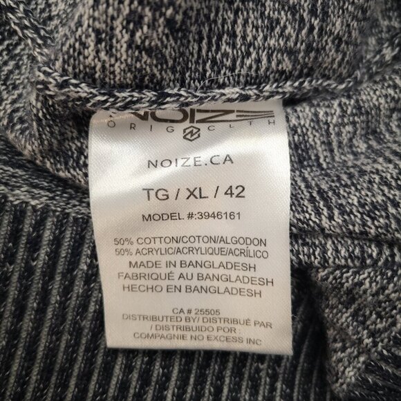 Noize Prem. Grmnt Men's Size XL Navy 4 Button Closure Long Sleeves Sweater - Picture 4 of 9